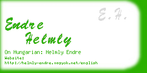 endre helmly business card